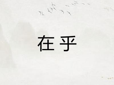 在乎