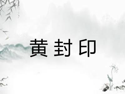 黄封印 黄封印