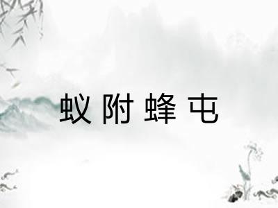 蚁附蜂屯