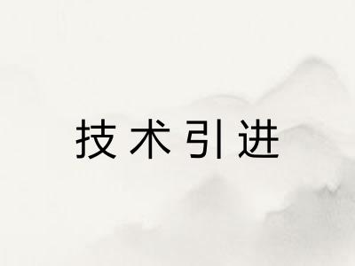 技术引进