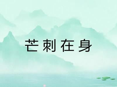 芒刺在身