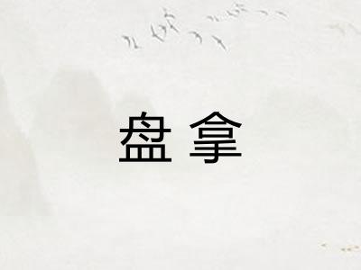 盘拿