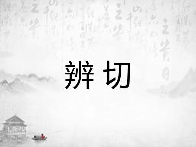 辨切
