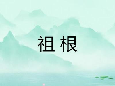 祖根