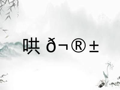 哄𬮱 哄𬮱