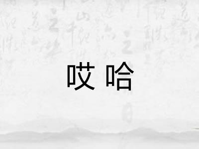 哎哈