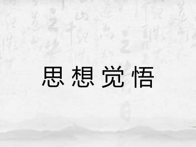 思想觉悟