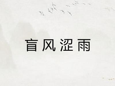 盲风涩雨 盲风涩雨