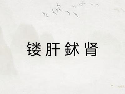 镂肝鉥肾