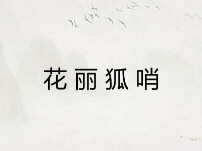 花丽狐哨