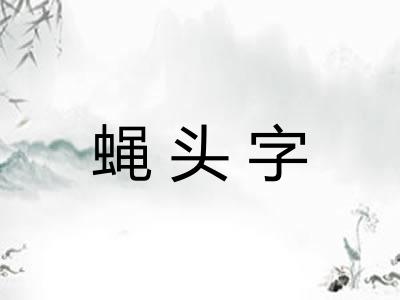 蝇头字
