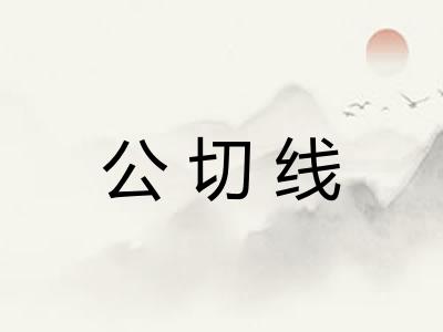 公切线 公切线