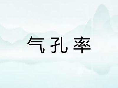 气孔率