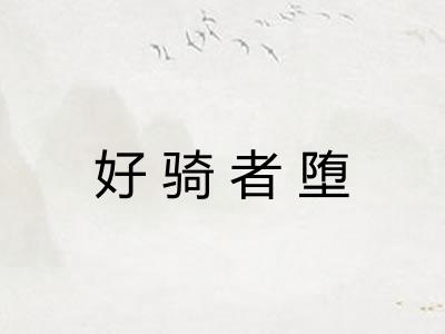 好骑者堕