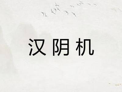 汉阴机 汉阴机
