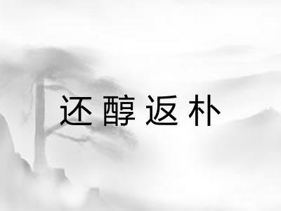还醇返朴