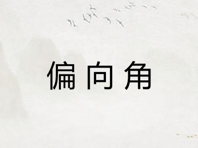 偏向角 偏向角