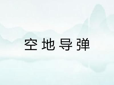 空地导弹 空地导弹