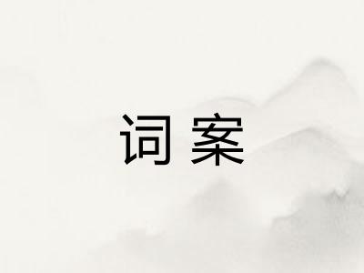 词案