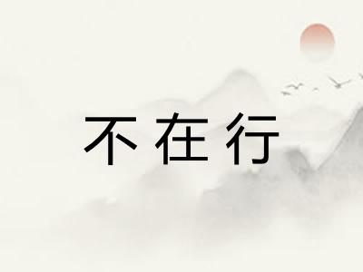 不在行