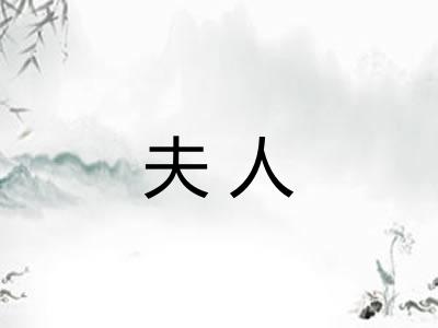 夫人