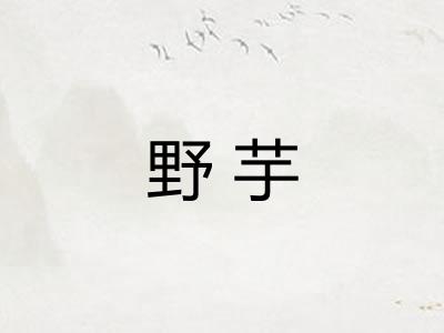 野芋 野芋