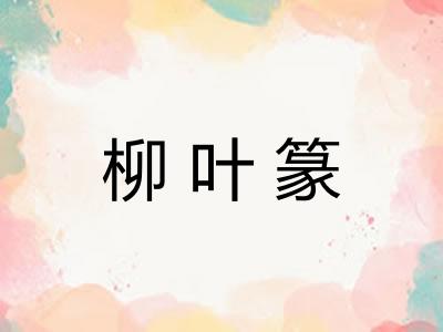 柳叶篆 柳叶篆