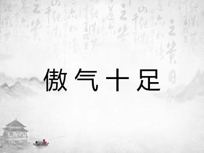 傲气十足