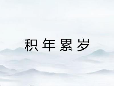 积年累岁