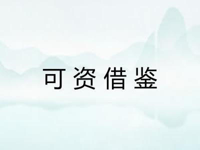 可资借鉴