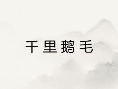 千里鹅毛