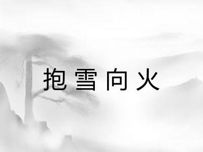 抱雪向火 抱雪向火