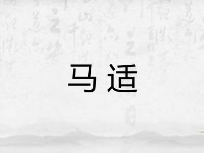 马适 马适
