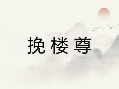 挽楼尊