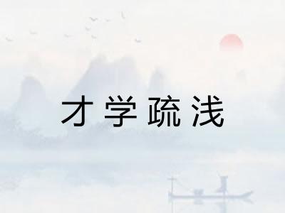才学疏浅