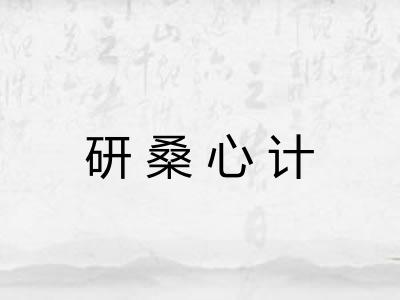 研桑心计