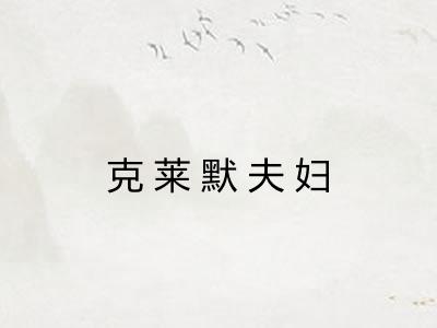 克莱默夫妇 克莱默夫妇