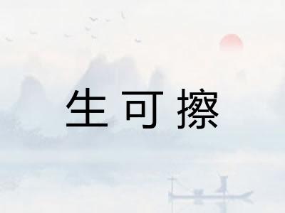 生可擦