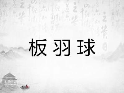 板羽球