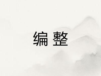 编整