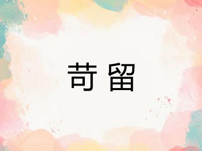 苛留 苛留