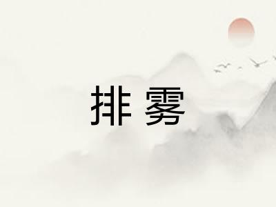 排雾 排雾