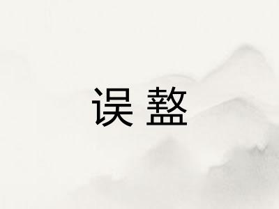 误盩