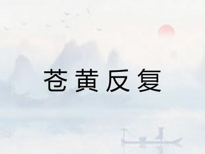 苍黄反复