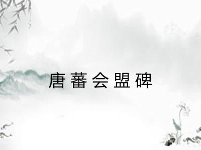 唐蕃会盟碑 唐蕃会盟碑