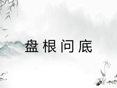 盘根问底