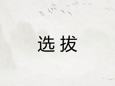 选拔