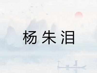 杨朱泪