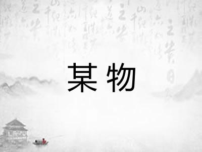 某物