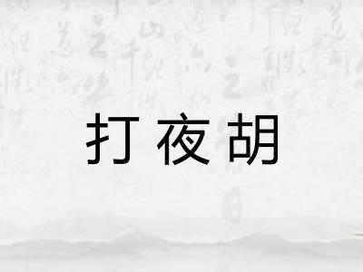 打夜胡 打夜胡
